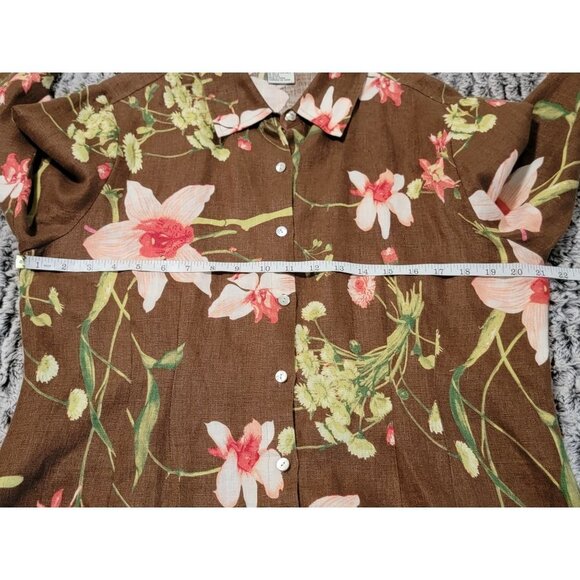 Cali Cali Small linen button down 3/4 sleeves and Pants - Picture 3 of 12